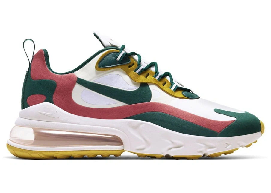 Фото № 1 с приближением к товару «‎Nike Air Max 270 React White Turquoise Yellow»
