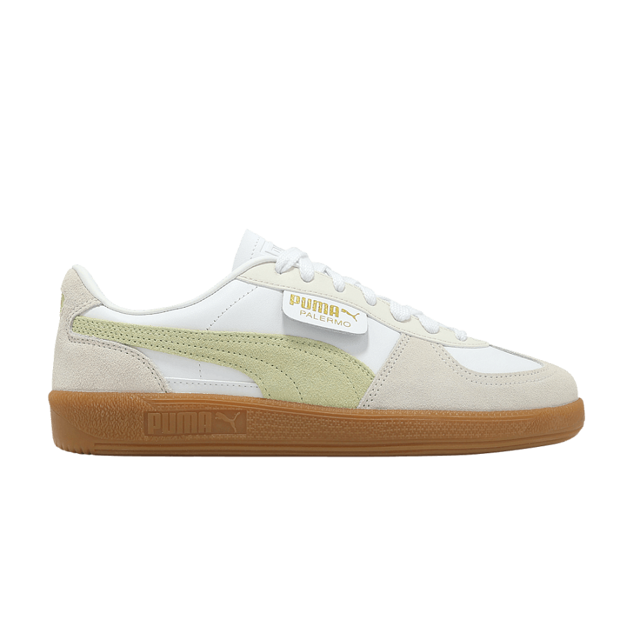 Фото № 1 с приближением к товару «‎Puma Palermo Leather Vapor Grey Pistachio Green»