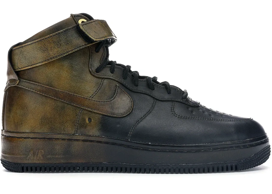 Фото № 1 с приближением к товару «‎Nike Air Force 1 High Pigalle Black Gold»