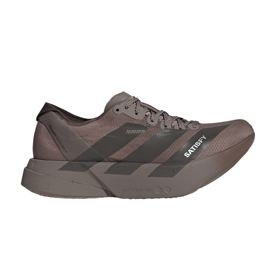 Фото № 1 с приближением к товару «‎SATISFY x adidas Women's Adizero Adios Pro 4 Earth Brown (KH8445)»