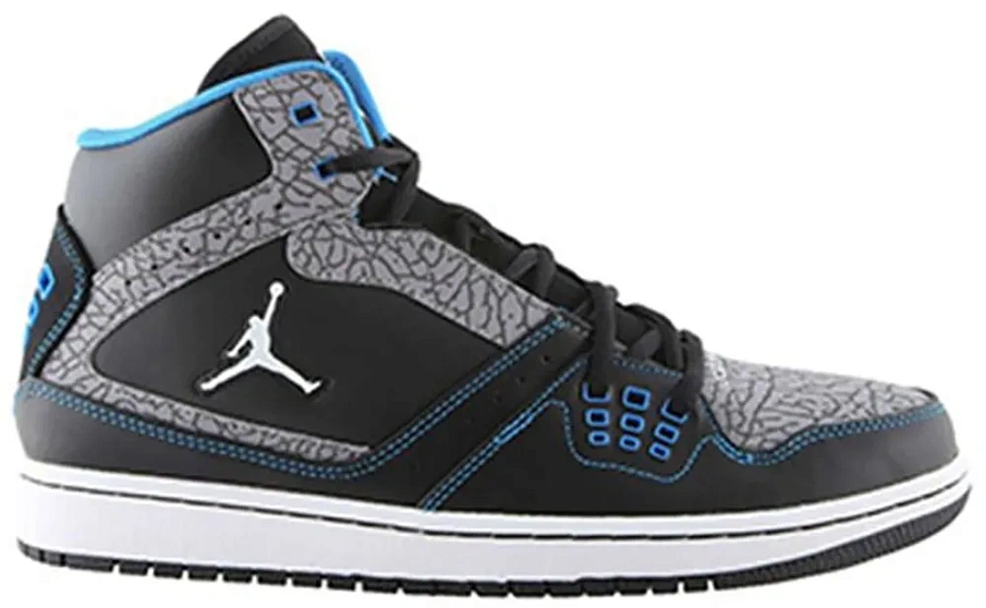 Фото № 1 с приближением к товару «‎Jordan 1 Flight Black Photo Blue Cement Grey»