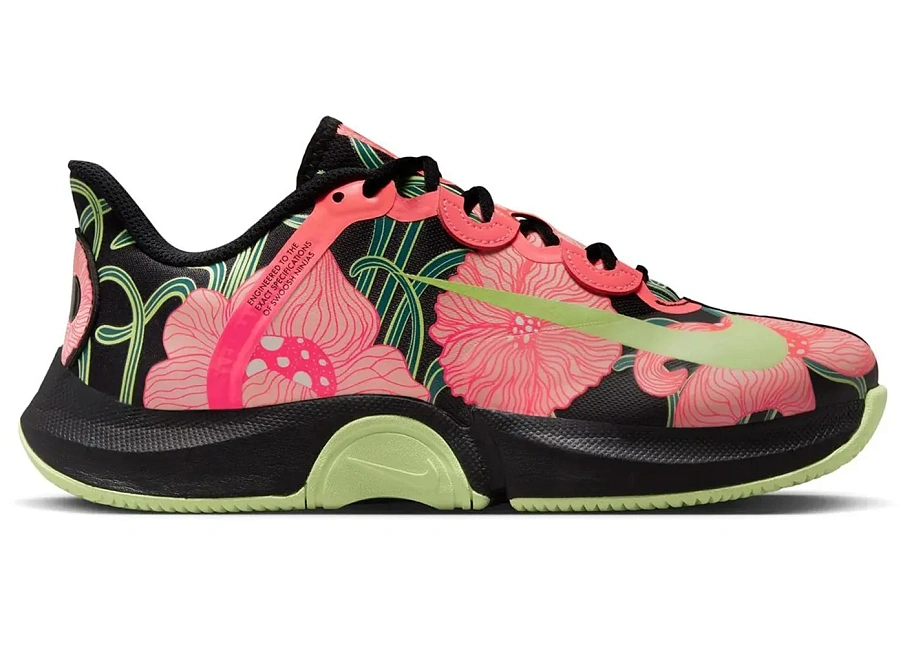 Фото № 1 с приближением к товару «‎Nike Court Air Zoom GP Turbo HC Premium Naomi Osaka Art Nouveau Floral»