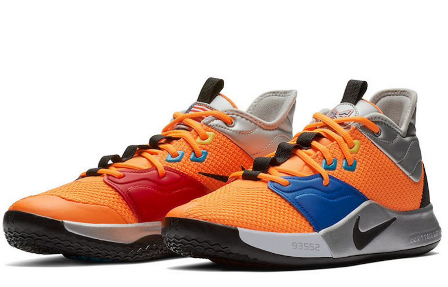 Фото № 3 с приближением к товару «‎Nike PG 3 Nasa Basketball shoes greyorange»