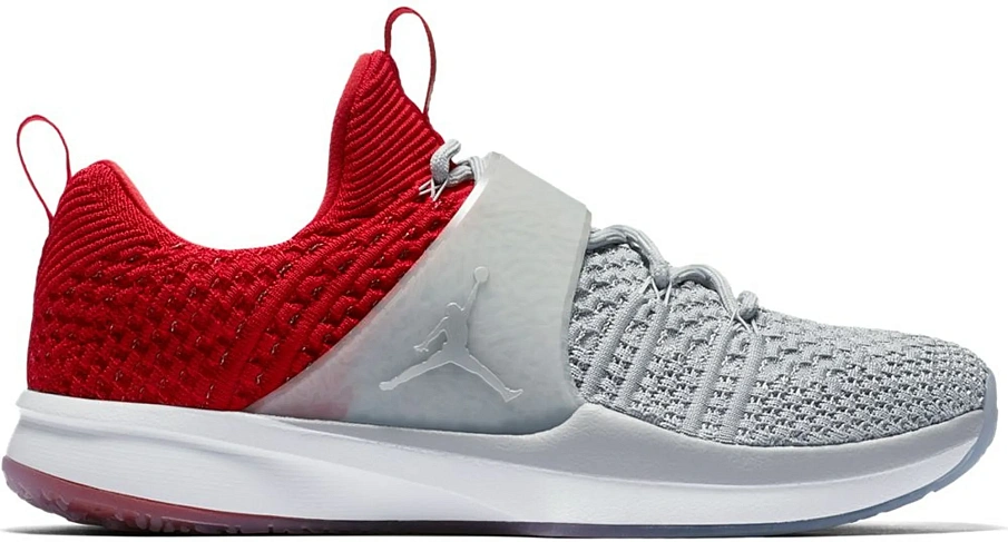 Фото № 1 с приближением к товару «‎Jordan Trainer 2 Flyknit Wolf Grey Gym Red»