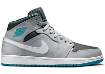 Фото № 1 с приближением к товару «‎Jordan 1 Mid Wolf Grey Tropical Teal»