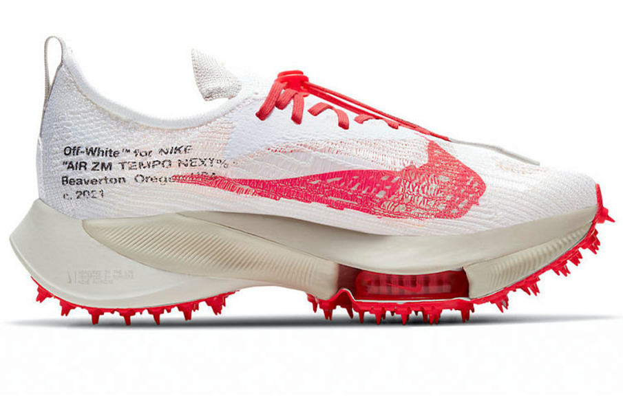 Фото № 2 с приближением к товару «‎Nike Air Zoom Tempo NEXT Off-White WhiteRed»