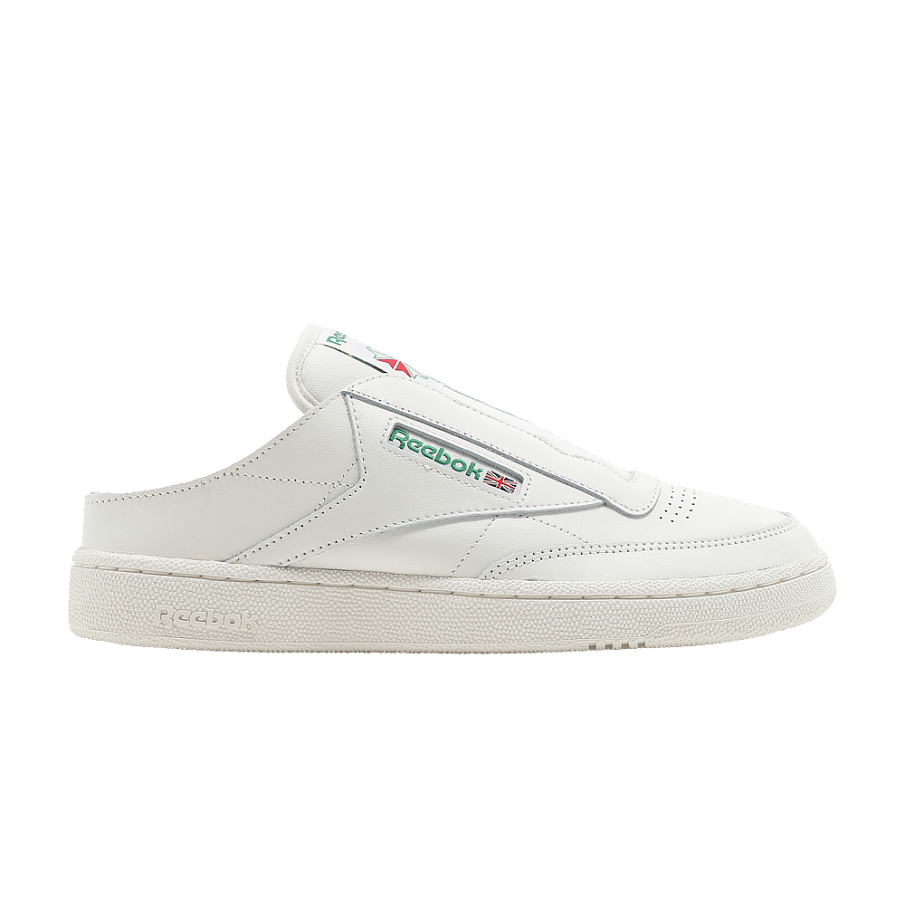 Фото № 1 с приближением к товару «‎Reebok Club C Laceless Mule Chalk Glen Green»