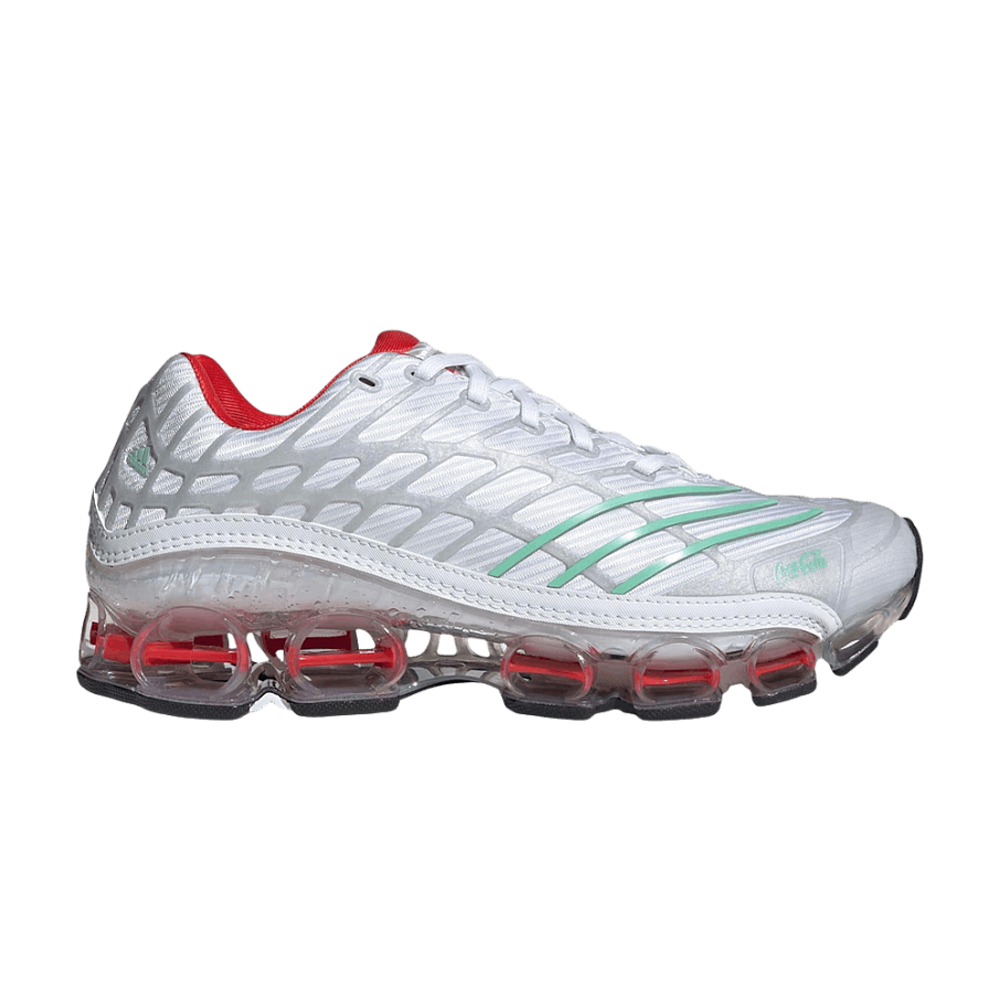 Фото № 1 с приближением к товару «‎Coca-Cola x adidas Megaride F50 Cloud White Ice Green Silver Metallic (KH6896)»