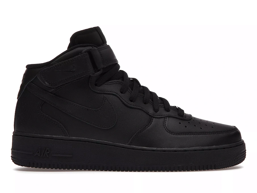 Фото № 1 с приближением к товару «‎Nike Air Force 1 Mid '07 Triple Black (2021)»