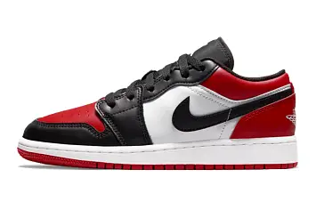 Nike GS Air Jordan 1 Low (GS) Basketball Shoes Bred Toe - 1