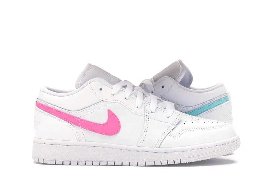 Фото № 1 с приближением к товару «‎Jordan 1 Low White Neon »