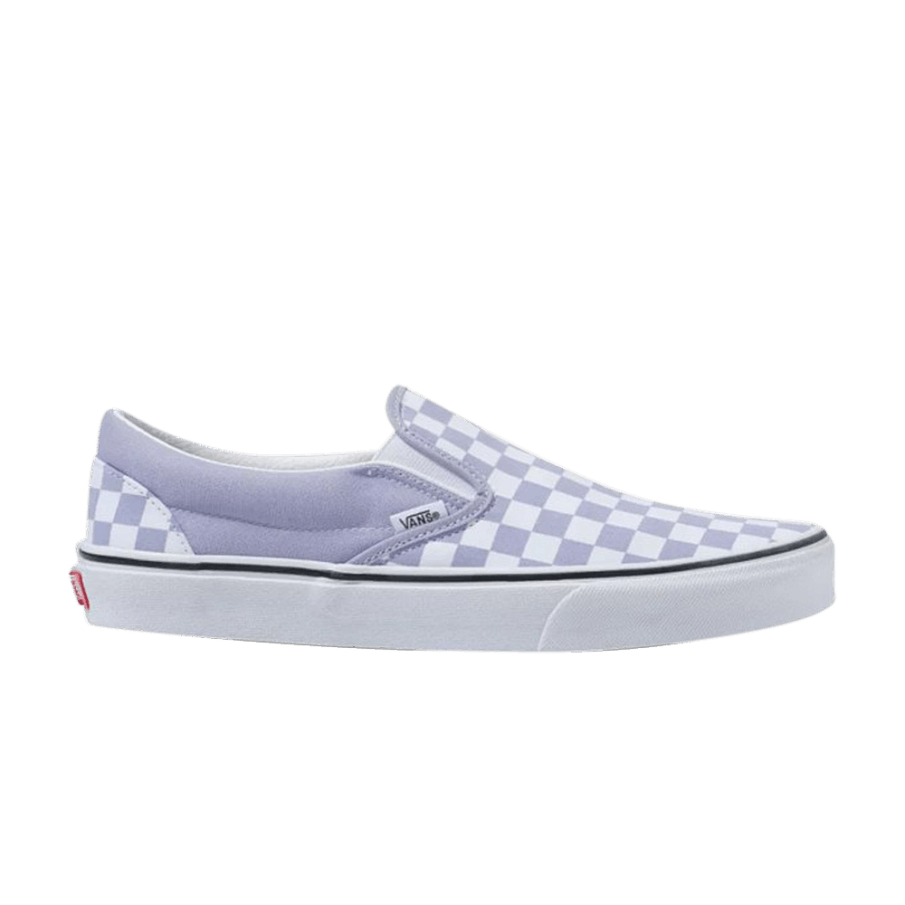 Фото № 1 с приближением к товару «‎Vans Classic Slip-On Languid Lavender Checkerboard»