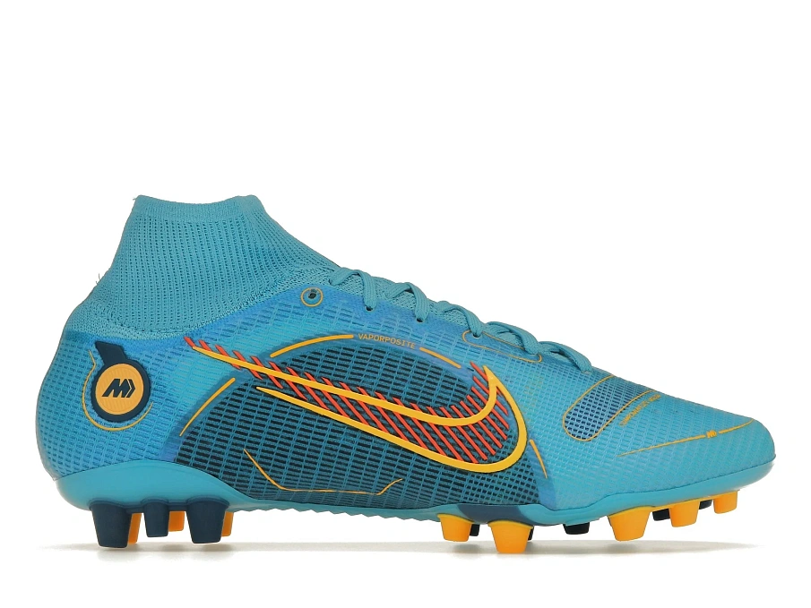 Фото № 1 с приближением к товару «‎Nike Mercurial Superfly 8 Elite AG Chlorine Blue Laser Orange»