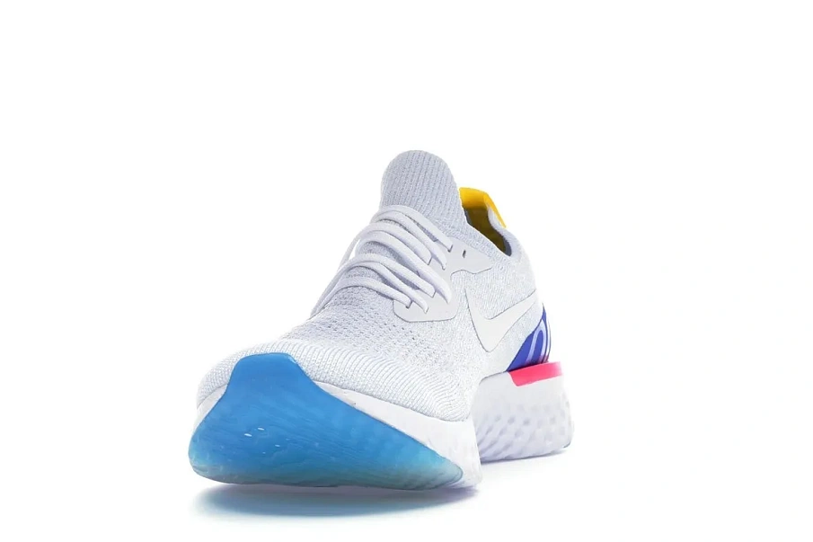 Фото № 2 с приближением к товару «‎Nike Epic React Flyknit White Racer Blue Pink Blast»