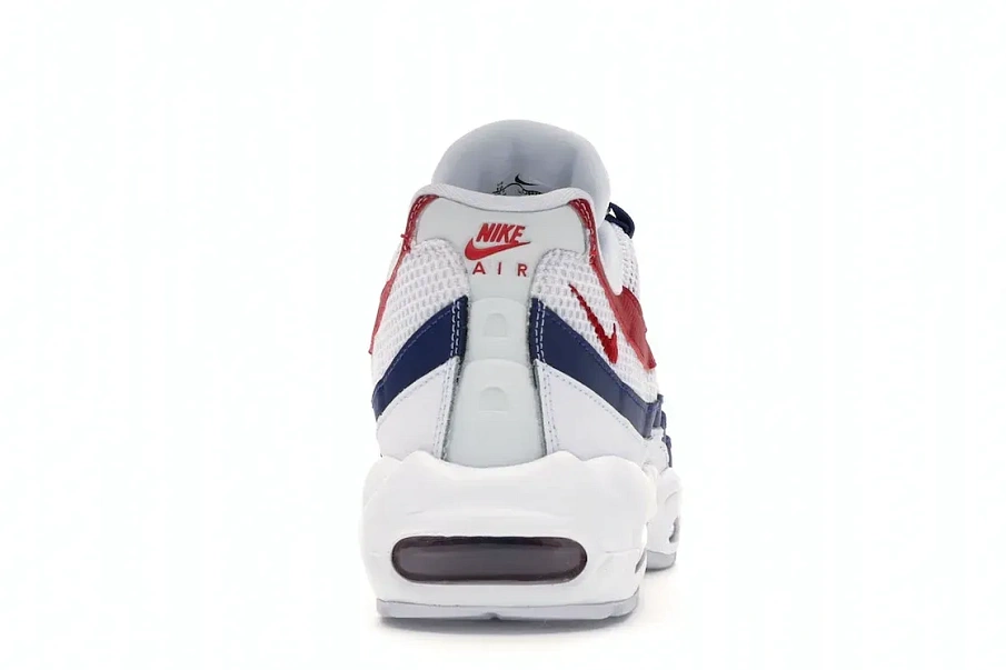 Фото № 4 с приближением к товару «‎Nike Air Max 95 White Deep Royal Blue Gym Red»