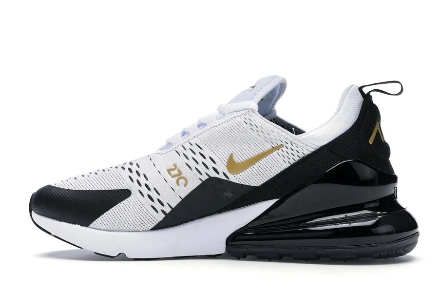 Фото № 5 с приближением к товару «‎Nike Air Max 270 White Metallic Gold Black»