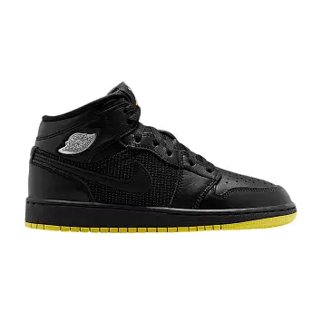 Air Jordan 1 Mid SE GS Black Opti Yellow - 1