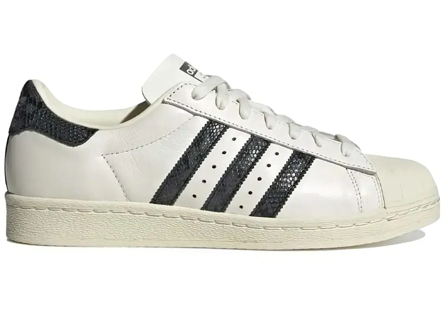Фото № 1 с приближением к товару «‎adidas Superstar 82 White Black Snakeskin Stripes»