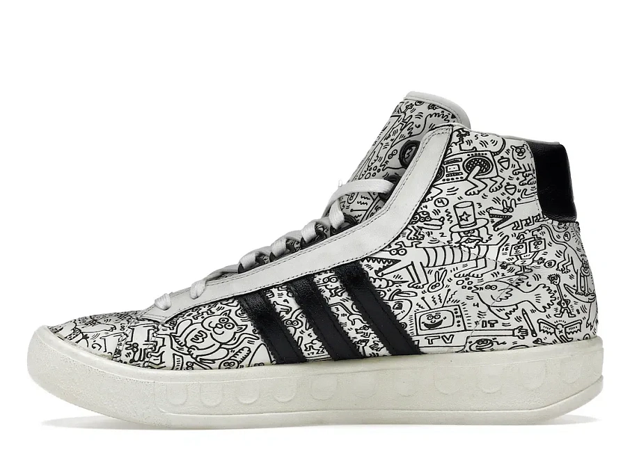 Фото № 3 с приближением к товару «‎adidas Adicolor Hi BK.2 Keith Haring White Black»