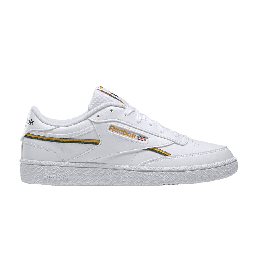 Фото № 1 с приближением к товару «‎Reebok Club C 85 Vegan White Green Gold»