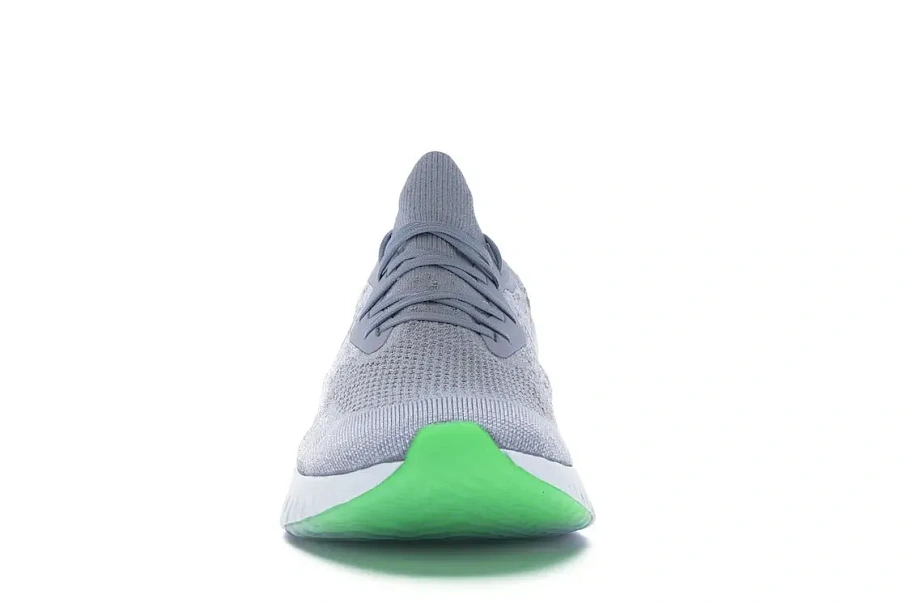 Фото № 2 с приближением к товару «‎Nike Epic React Flyknit Wolf Grey Lime Blast»