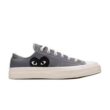 Mens Comme des Garçons PLAY x Converse Chuck 70 Low Steel Gray - 1