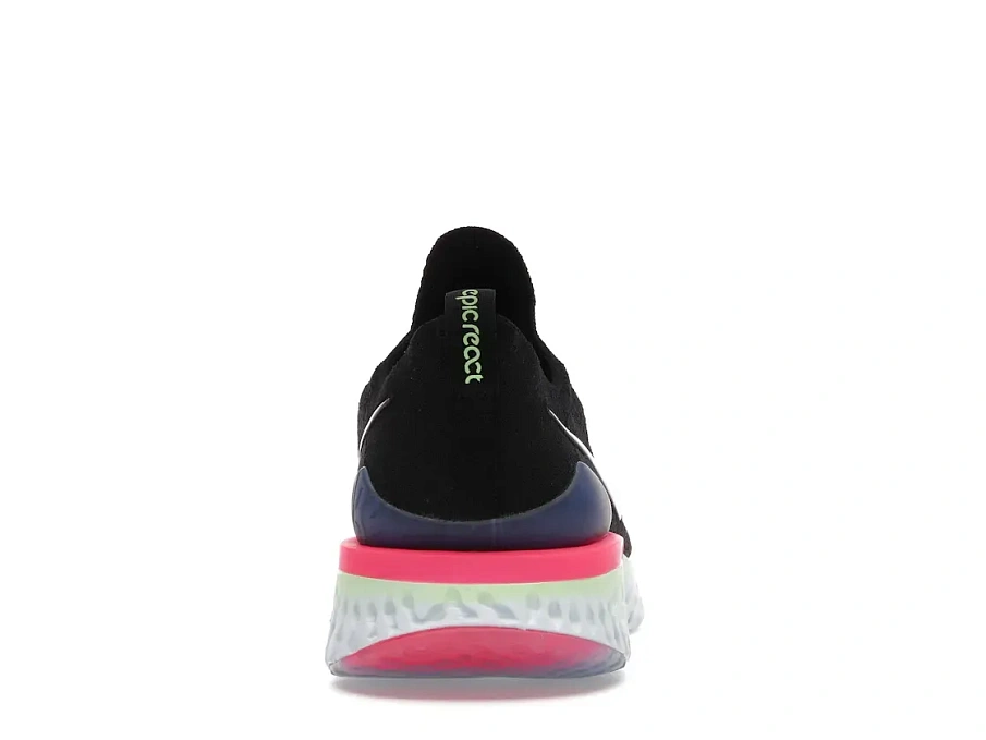 Фото № 4 с приближением к товару «‎Nike Epic React Flyknit 2 Black Sapphire Hyper Pink»