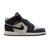 Фото № 1 с приближением к товару «‎Air Jordan 1 Mid SE PS Light Orewood Brown Medium Olive»