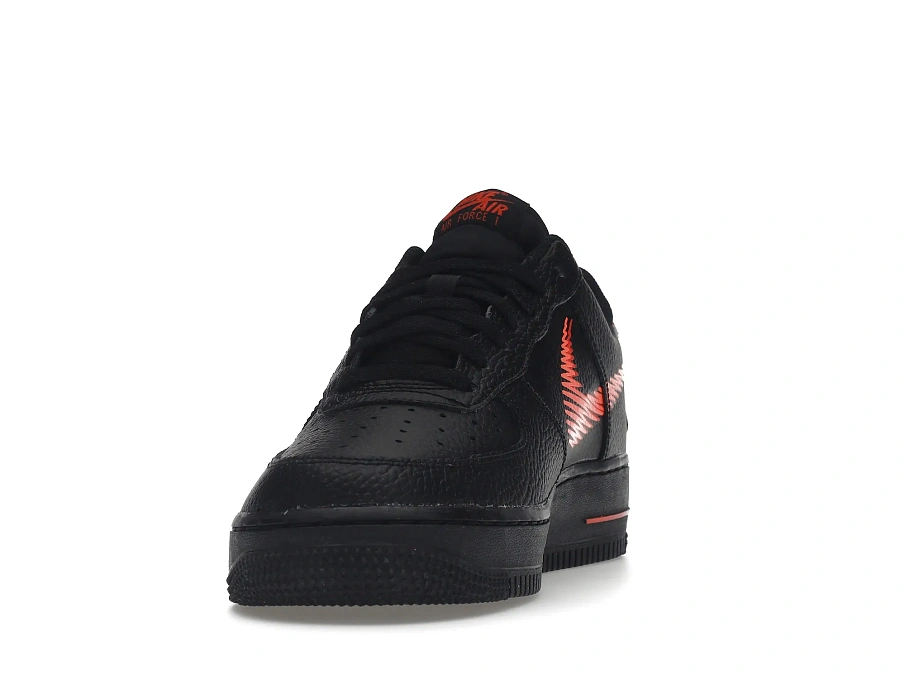 Фото № 2 с приближением к товару «‎Nike Air Force 1 Low Zig Zag Black Orange»