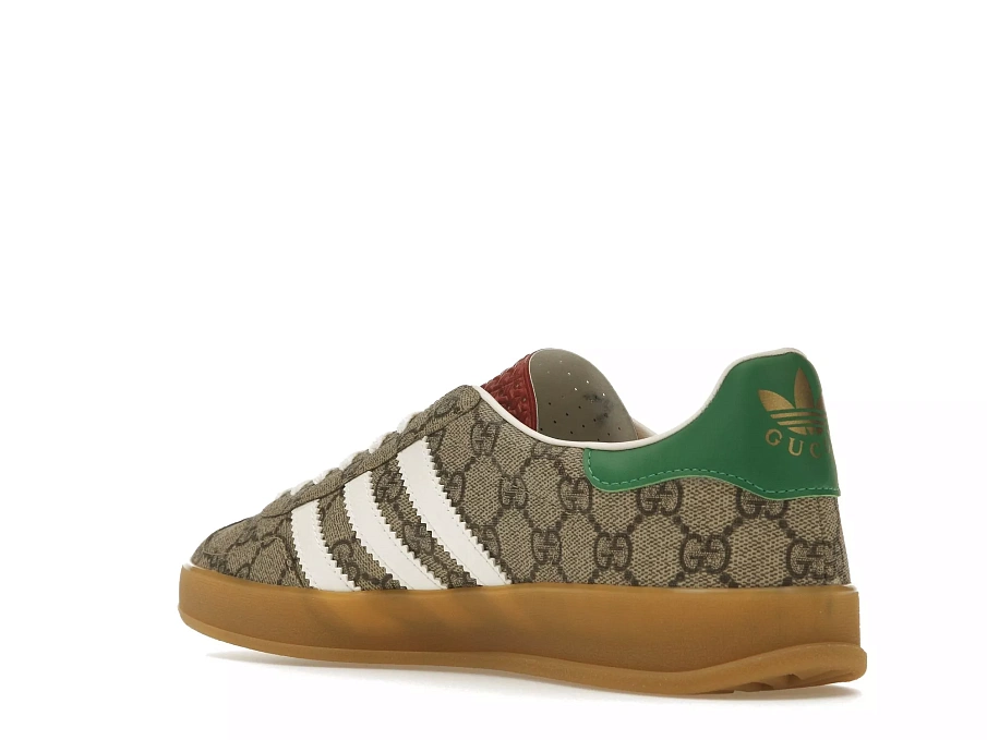 Фото № 3 с приближением к товару «‎adidas x Gucci Gazelle Beige GG Monogram»