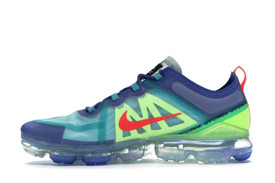 Фото № 3 с приближением к товару «‎Nike Air VaporMax 2019 Racer Blue Hyper Jade Volt Glow»