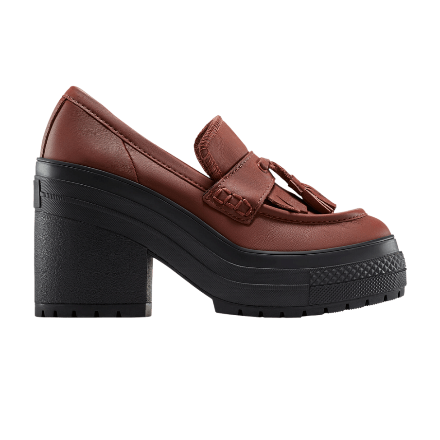 Фото № 1 с приближением к товару «‎Converse Women's Chuck 70 De Luxe Heel Loafer Platform Low Dark Roast»