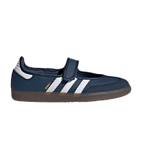 Фото № 1 с приближением к товару «‎adidas Women's Samba Mary Jane Crew Navy White Gold Metallic»
