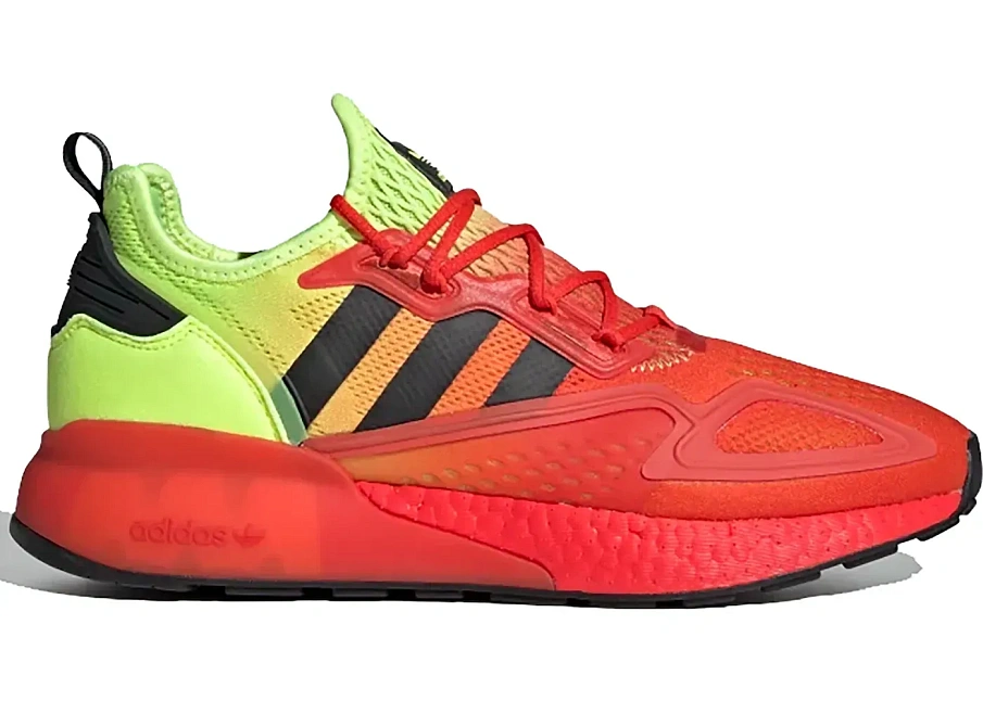 Фото № 1 с приближением к товару «‎adidas ZX 2K Boost Solar Yellow Hi Res Red»