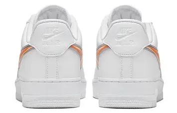 Nike Air Force 1 Low Oversized Swoosh White Orange Peel - 5