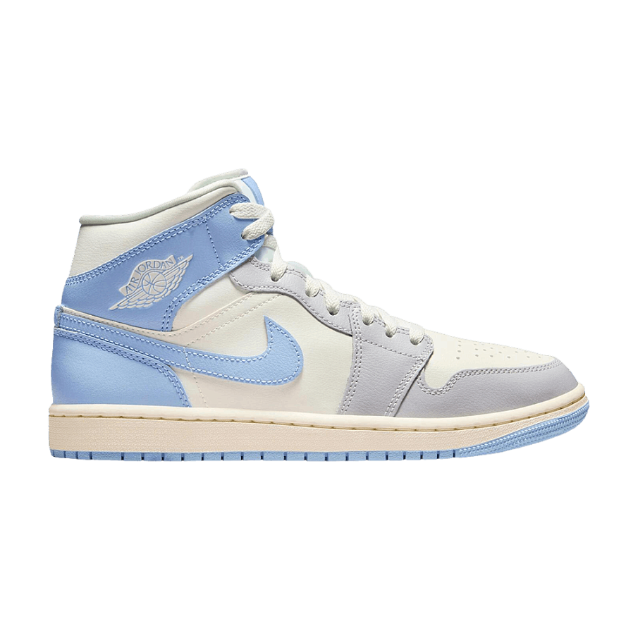 Фото № 1 с приближением к товару «‎Women's Air Jordan 1 Mid Psychic Blue Sail Coconut Milk»