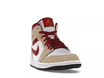 Фото № 1 с приближением к товару «‎Jordan 1 Mid Light Curry Cardinal»