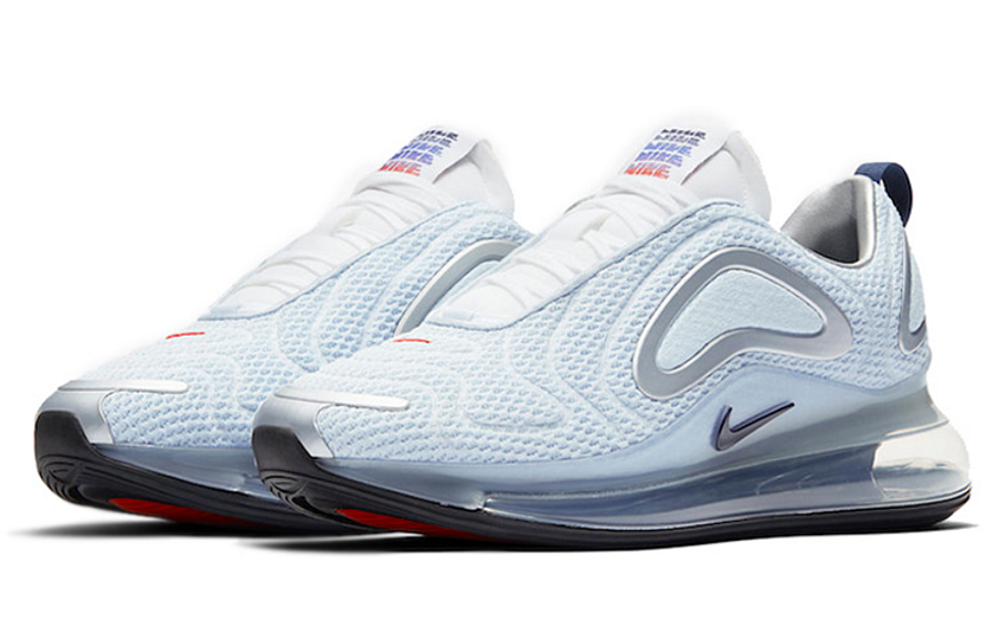 Фото № 3 с приближением к товару «‎Nike Air Max 720 Sports Casual Shoes Celestine BlueRacer BlueMetallic SilverTeam Orange»