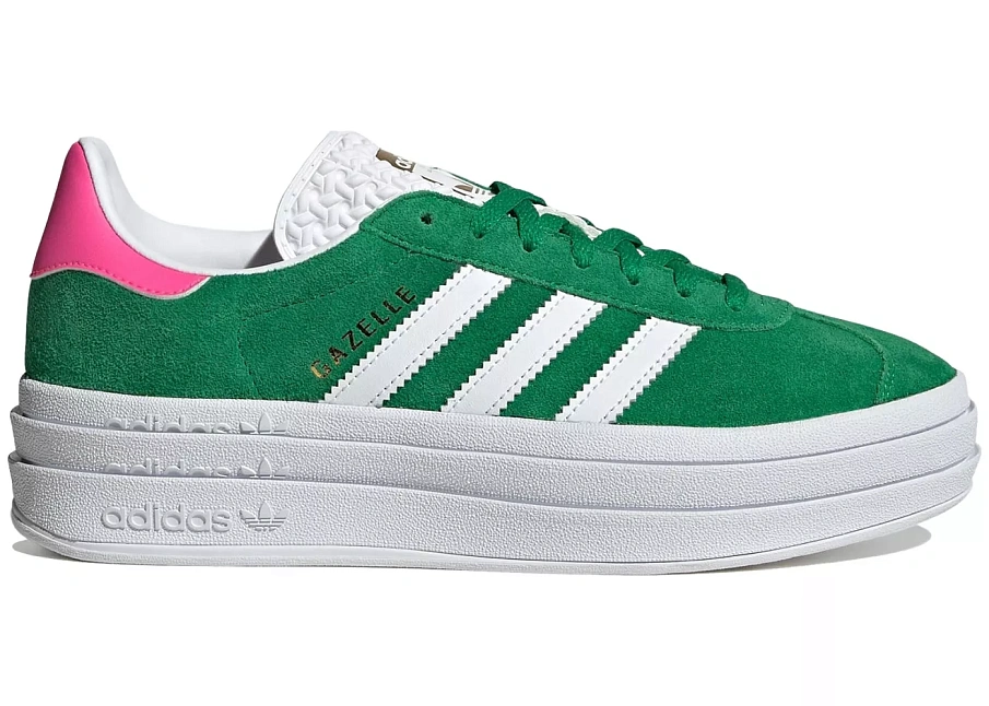 Фото № 1 с приближением к товару «‎adidas Gazelle Bold Green Lucid Pink »