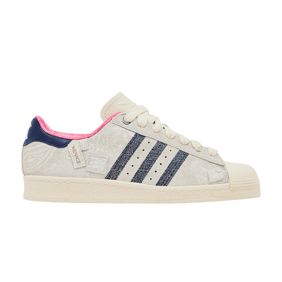 Фото № 1 с приближением к товару «‎MENACE x adidas Superstar 82 Wonder White Dark Blue (KK5010)»