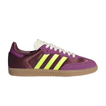 adidas Women's Samba OG Maroon Rich Mauve Satin
