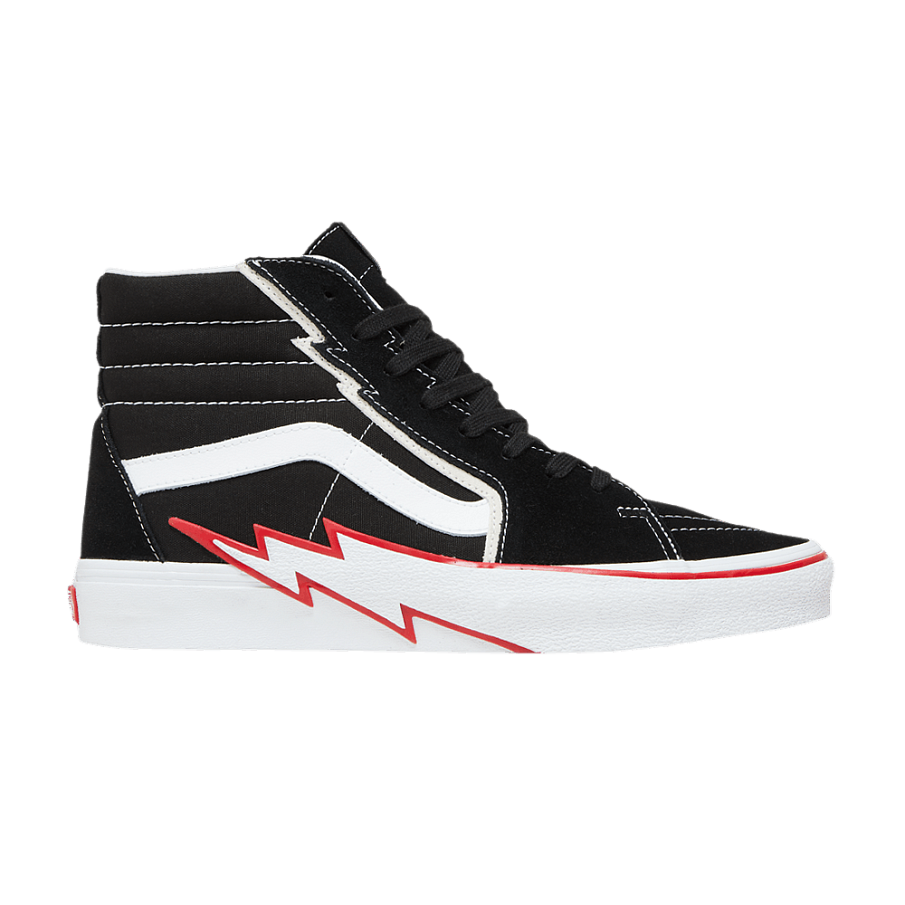 Фото № 1 с приближением к товару «‎Vans Sk8-Hi Bolt - Black Racing Red»