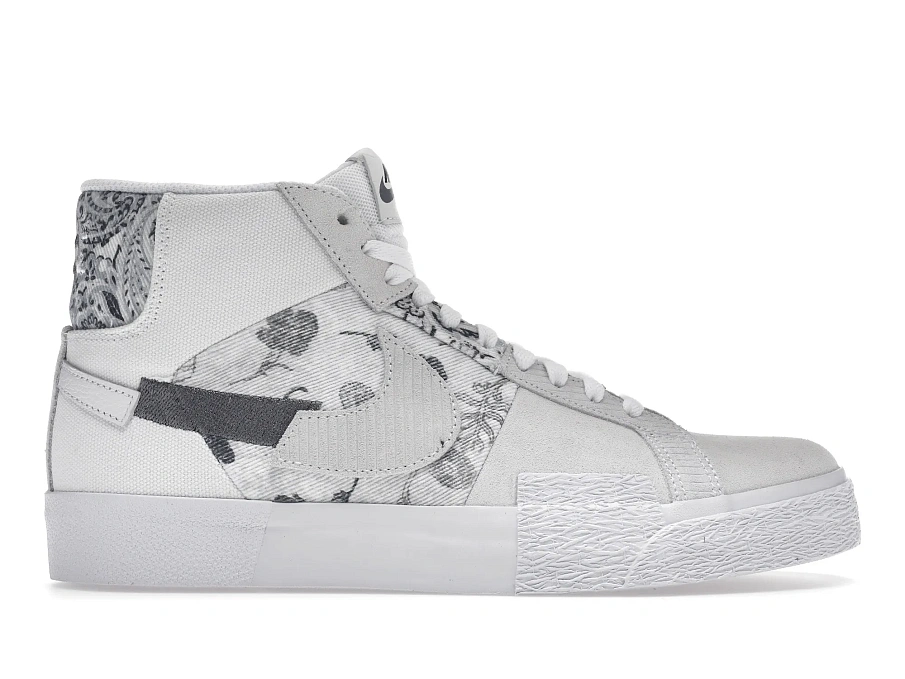 Фото № 1 с приближением к товару «‎Nike SB Zoom Blazer Mid Premium Floral White Grey»