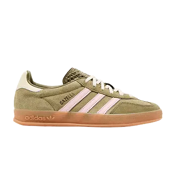 adidas Women's Gazelle Indoor Focus Olive Clear Pink
