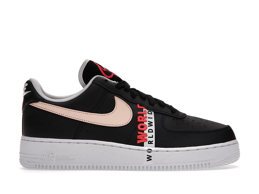 Фото № 1 с приближением к товару «‎Nike Air Force 1 Low 07 LV8 Worldwide Pack Black Flash Crimson»
