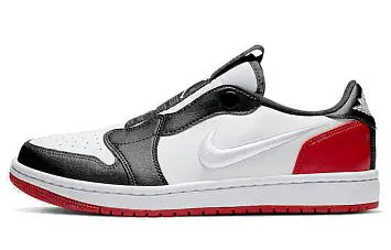 Air Jordan 1 Low Slip Vintage Basketball Shoes Black Toe - 1