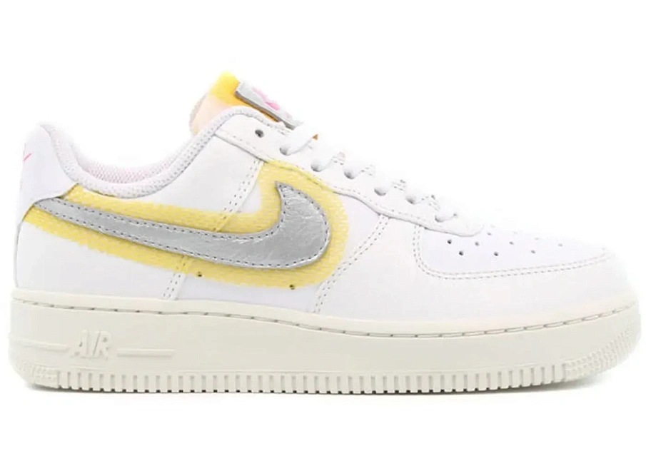 Фото № 1 с приближением к товару «‎Nike Air Force 1 Low '07 LX White Metallic Silver Gold »