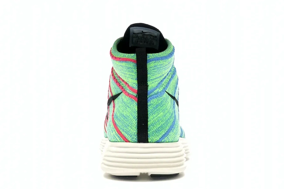 Фото № 4 с приближением к товару «‎Nike Lunar Flyknit Chukka Blue Glow Volt»